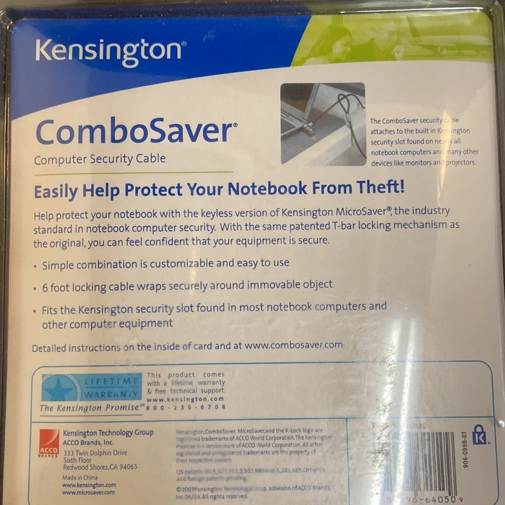Kensington Computer Security Cable